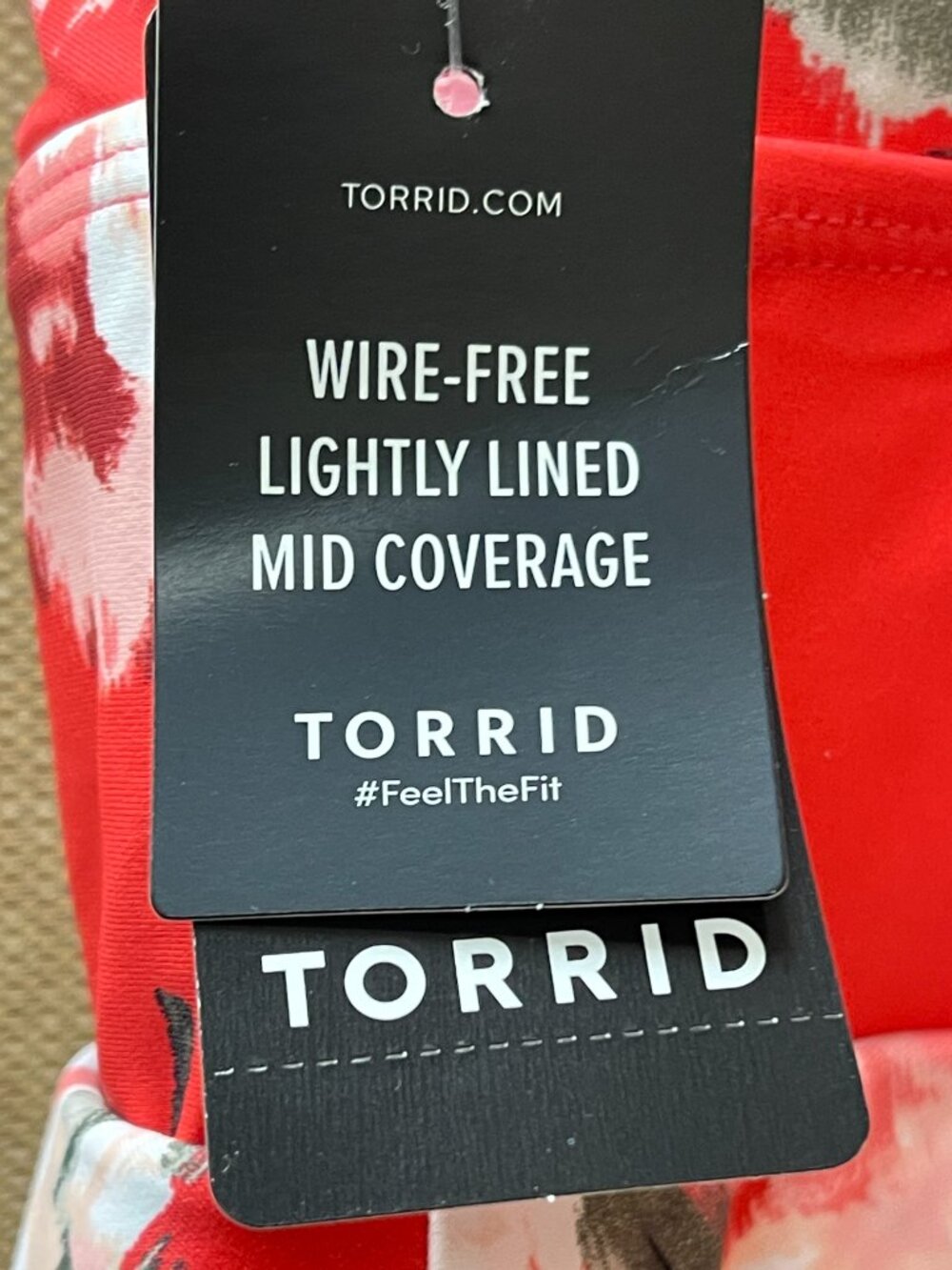 New w/Tags Coral Floral Cross Back Torrid Swim Dress Size 1X - Picture 4 of 6